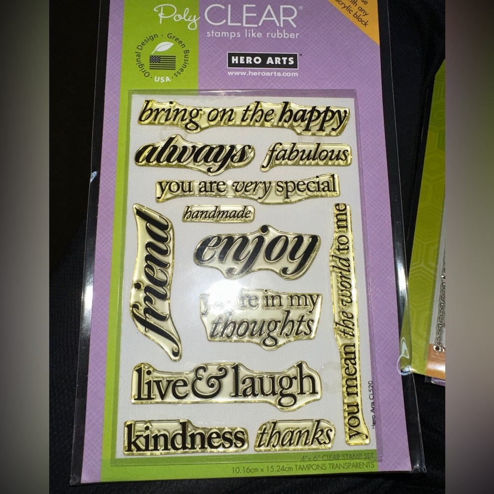 Hero Arts PolyCLEAR  STAMPS LIVE AND LAUGH cl520
